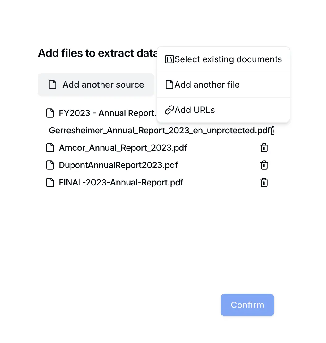 Upload your documents